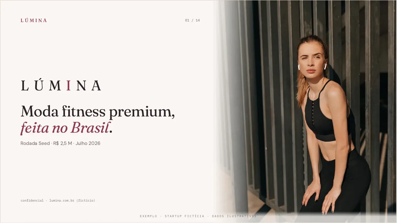 Capa do deck-exemplo Lúmina: moda fitness premium